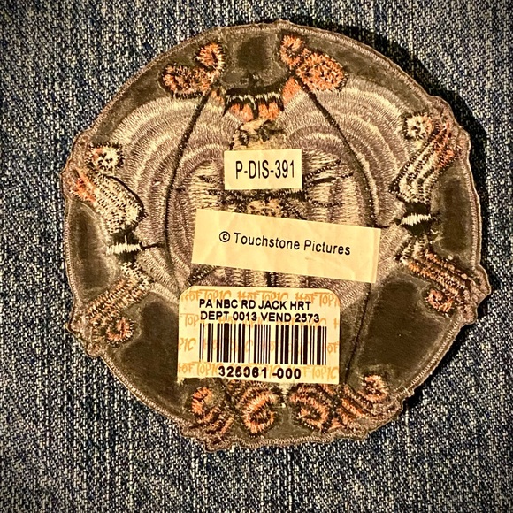 Vintage NIGHTMARE BEFORE CHRISTMAS JACK SKELLINGTON Embroidered Patch 💀 - Picture 2 of 4